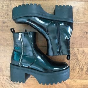 Chunky Platform Black Booties